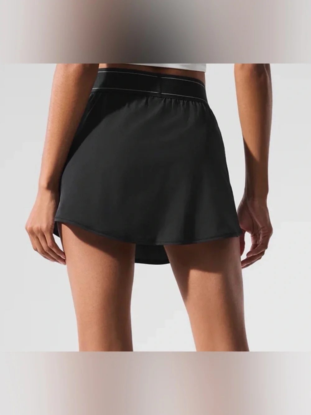 Alo Match Point Tennis Skirt Black